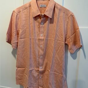 Men's Pastel Peach Short Sleeve Shirt